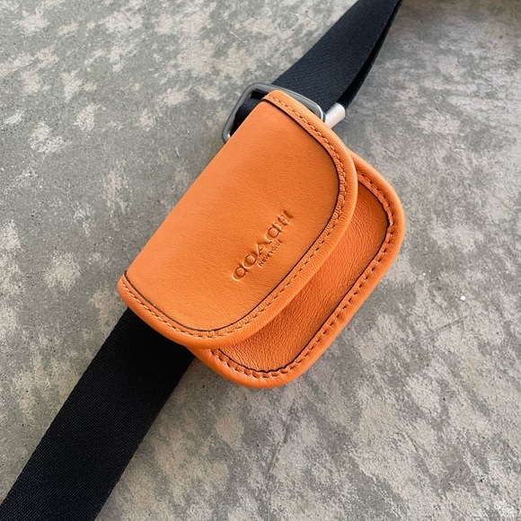 Coach Crossbody Bag and Airpods Headphones Case White Orange - Picture 2 of 7